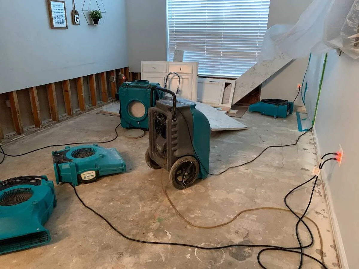Dehumidifier in flood-cut room for Water Extraction & Removal in Taylor Mill